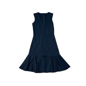 J Crew 365 Black V Neck Ponte Sheath Dress Style K2198 Size 2